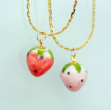 Strawberry Necklace: Pink