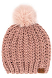 C.C Soft Chenille Chunky Yarn Beanie Hat: Coco Berry