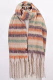 C.C Horizontal Multi Color Stripe Woven Scarf