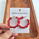 Scarlett Hoops - Crimson Red // Jewelry, Earrings, Fall