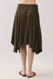 SOLID HANDKERCHIEF HEMLINE SKIRT - VGS800023