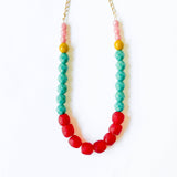 Multicolor Recycled African Glass And Mixed Bead Necklace