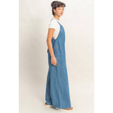 Denim Adjustable Strap Jumpsuit