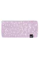 C.C All Over Clear Sequin Headwrap: Pink