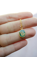 Emerald Snake Necklace: 16 inches