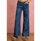 SEAM DETAIL MID RISE STRETCH DENIM JEANS PANTS