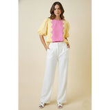 Romantic Wave Glam Scallop Blouse