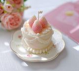Strawberry Cake Candle, Food Dessert Cute Kawaii Candle