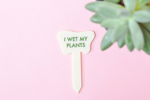 I WET MY PLANTS Plant Stake