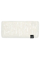 C.C All Over Clear Sequin Headwrap: Light Taupe