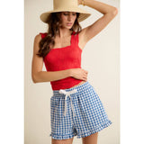 FLORAL JACQUARD SEAMLESS TANK TOP