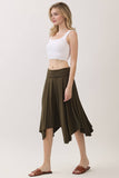 SOLID HANDKERCHIEF HEMLINE SKIRT - VGS800023