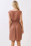 SURPLICE SMOCKED WAIST MINI DRESS - VJD400097
