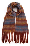 C.C Horizontal Multi Color Stripe Woven Scarf