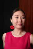 Red Poppy Earrings