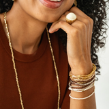 Chelsea 18 Strand Luxe Beaded Stretch Bracelet Set Mixed Metallic Wholesale