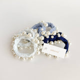 Coastal Textured Seamless Pearl Hair Tie (Set of 6)