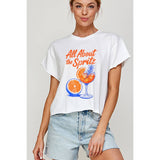 ALL ABOUT THE SPIRITZ  VINTAGE GRAPHIC CROP TOP