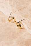 Circle Earrings | Gold Chai Large Studs | 18K Gold Plating