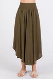Smocked Waist Flowy Skirt - VNS16762
