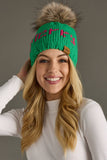 Bright Green Merry Pom Hat