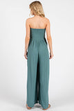 Front Tie Tank Top Wide Leg Jumpsuit - VNJU60417