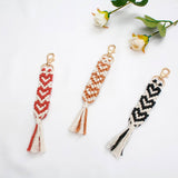VDay Macrame Heart Tassel Keychain