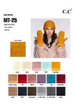 C.C Solid Color Knitted Mitten Gloves