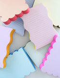 Wavy Shaped Notepad | Mint + Evergreen Edge
