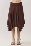 SOLID HANDKERCHIEF HEMLINE SKIRT - VGS800023