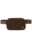 C.C Sherpa Fanny Pack: Light Gray