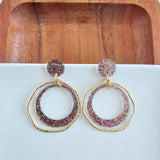 Georgia Earrings - Rainbow Glitter // Jewelry, Holiday