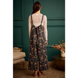 FLORAL PRINT WIDE LEG LIGHTWEIGHT JUMPSUIT OVERALL
