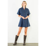 Button Down Short Dress