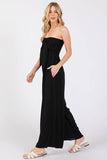 Front Tie Tank Top Wide Leg Jumpsuit - VNJU60417