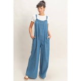 Denim Adjustable Strap Jumpsuit