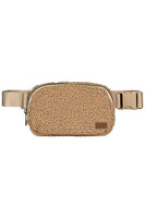 C.C Sherpa Fanny Pack: Beige