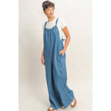 Denim Adjustable Strap Jumpsuit
