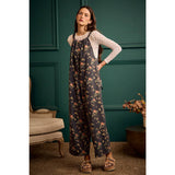 FLORAL PRINT WIDE LEG LIGHTWEIGHT JUMPSUIT OVERALL