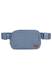 C.C Sherpa Fanny Pack: Light Gray