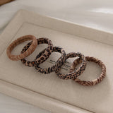 Animal Print Skinny Seamless Hair Ties (Set of 5)