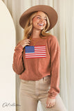 USA FLAG Mineral Graphic Sweatshirt