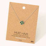 Green Clover Charm Necklace: G
