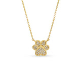 Delicate Paw Print Necklace