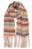 C.C Horizontal Multi Color Stripe Woven Scarf