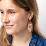 Agnes Confetti Beaded Fringe Earring Desert Wholesale