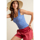 FLORAL JACQUARD SEAMLESS TANK TOP
