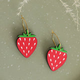 Strawberry Hoop Earrings