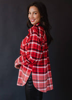 Red, Black & White Plaid Flannel