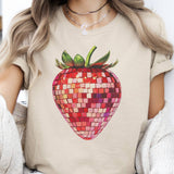 Strawberry Red Disco Summer Produce Market Graphic Tee